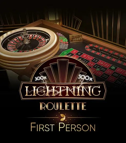 Official Live Dealer logo: First Person Lightning Roulette by Evolution at Magius