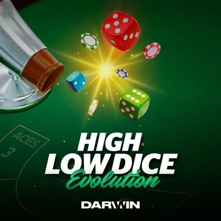 High Low Dice Evolution slot visual from Darwin Gaming available on magius-gr.gr