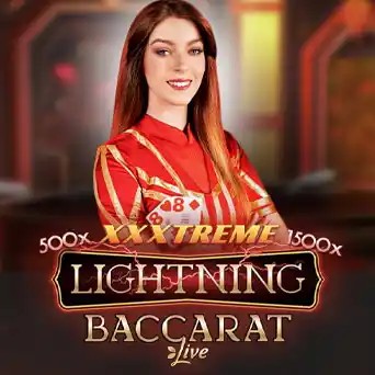 Lightning Baccarat logo by Evolution at Magius
