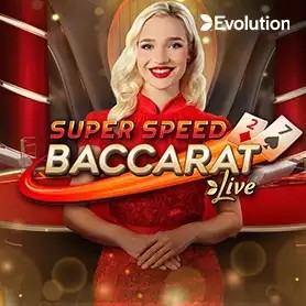 Super Speed Baccarat logo by Evolution at Magius